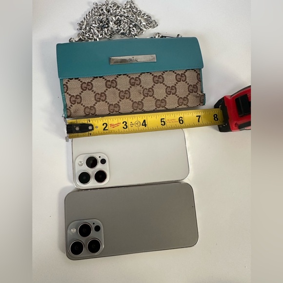 GUCCI GG Aqua Trim Monogram Wallet on Chain w/ auth cert - Picture 10 of 12